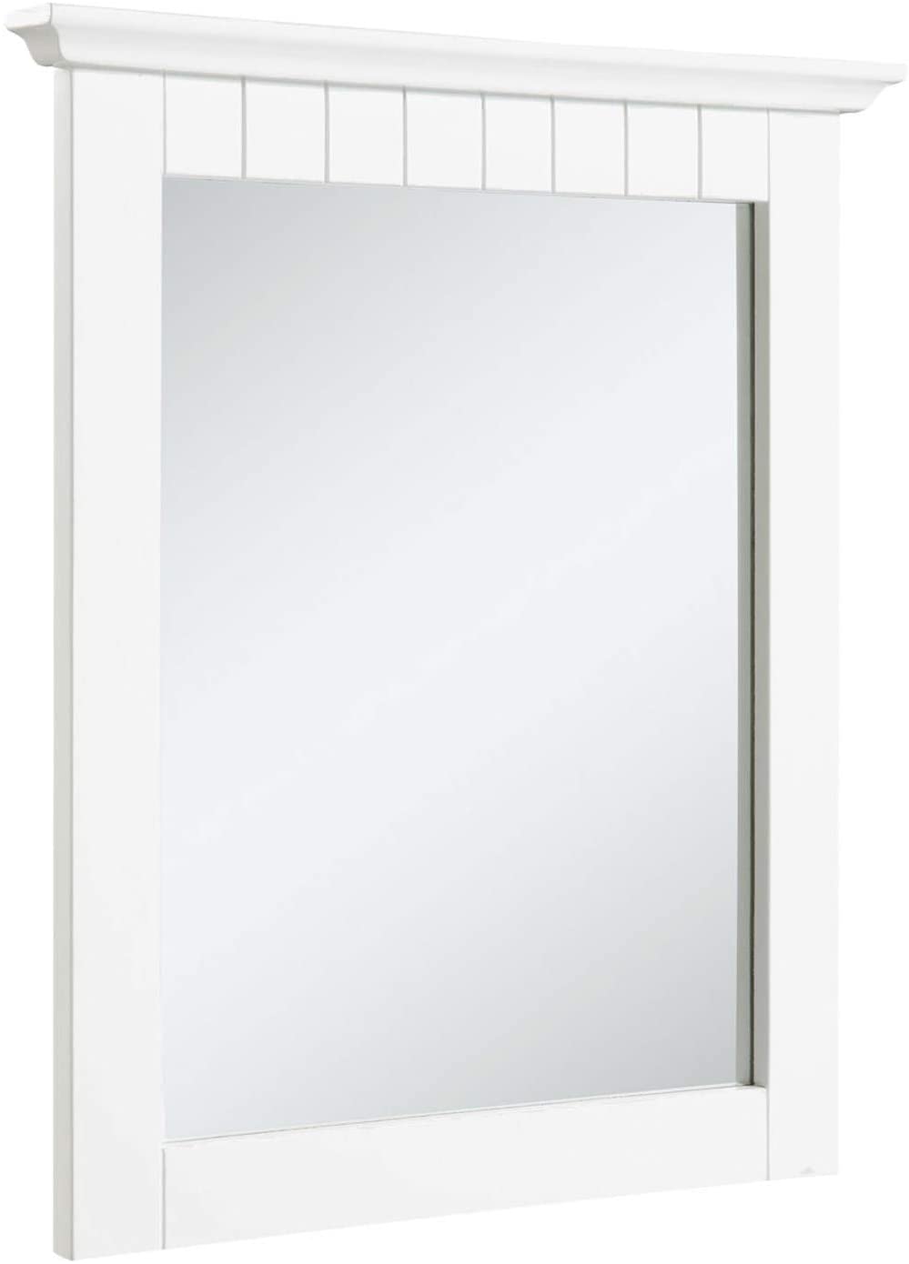 Design House 541581 Cottage Ready-To-Assemble 21x24-Inch Mirror, White
