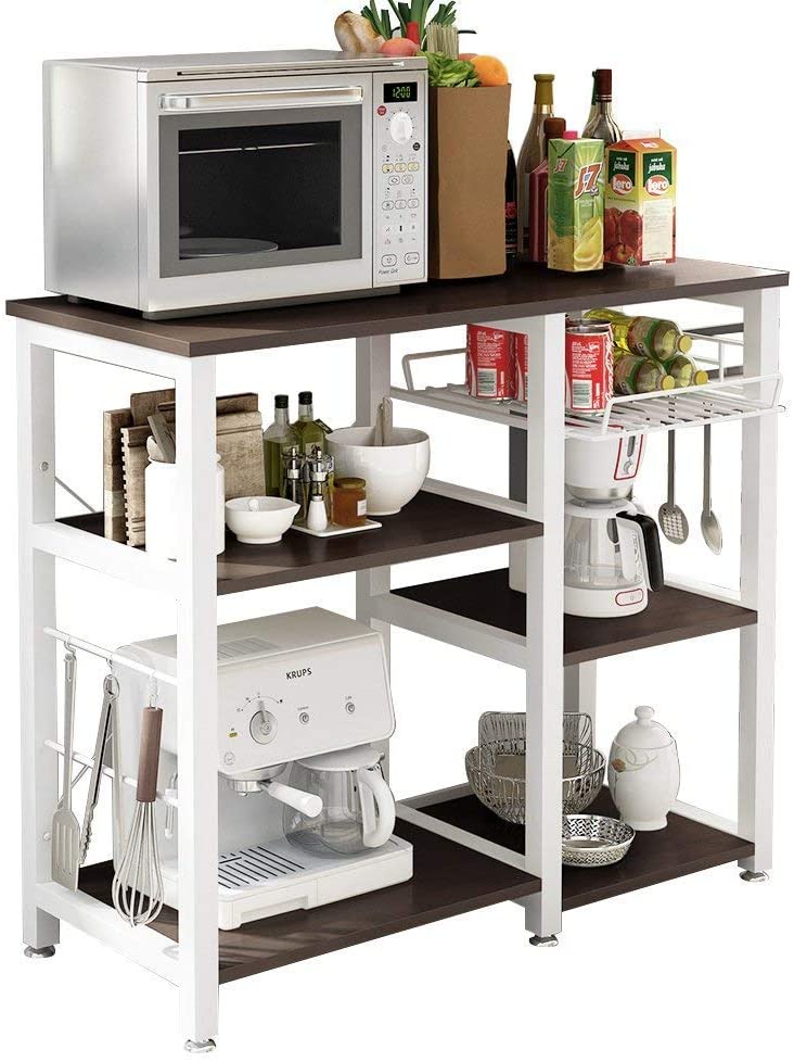 Soges 3-Tier Kitchen Baker's Rack Utility Microwave Oven Stand Storage Cart Workstation Shelf, W5s-B