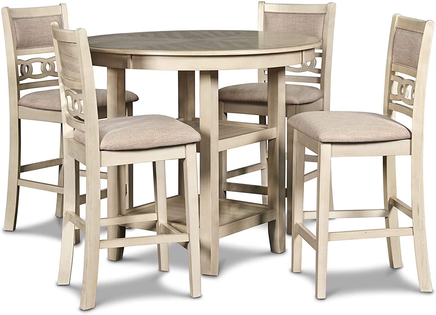 New Classic Furniture Gia Counter Dining Set, Bisque