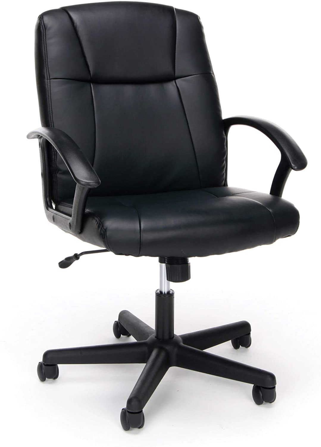 OFM Essentials Collection Executive Office Chair, Bonded Leather, in Black
