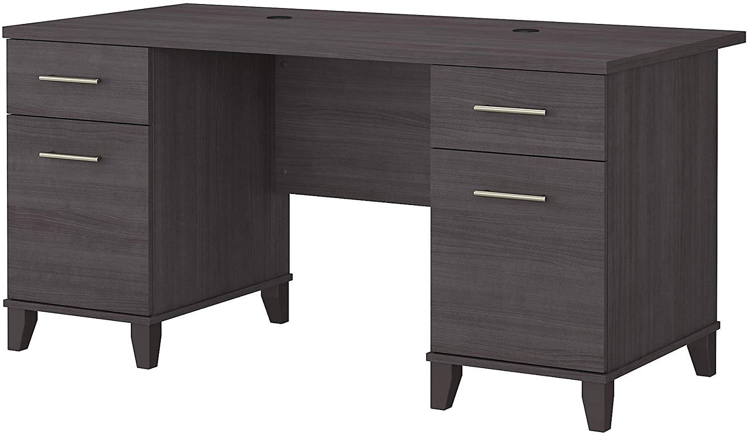 Bush Furniture Somerset Office Desk with Drawers, 60W, Storm Gray