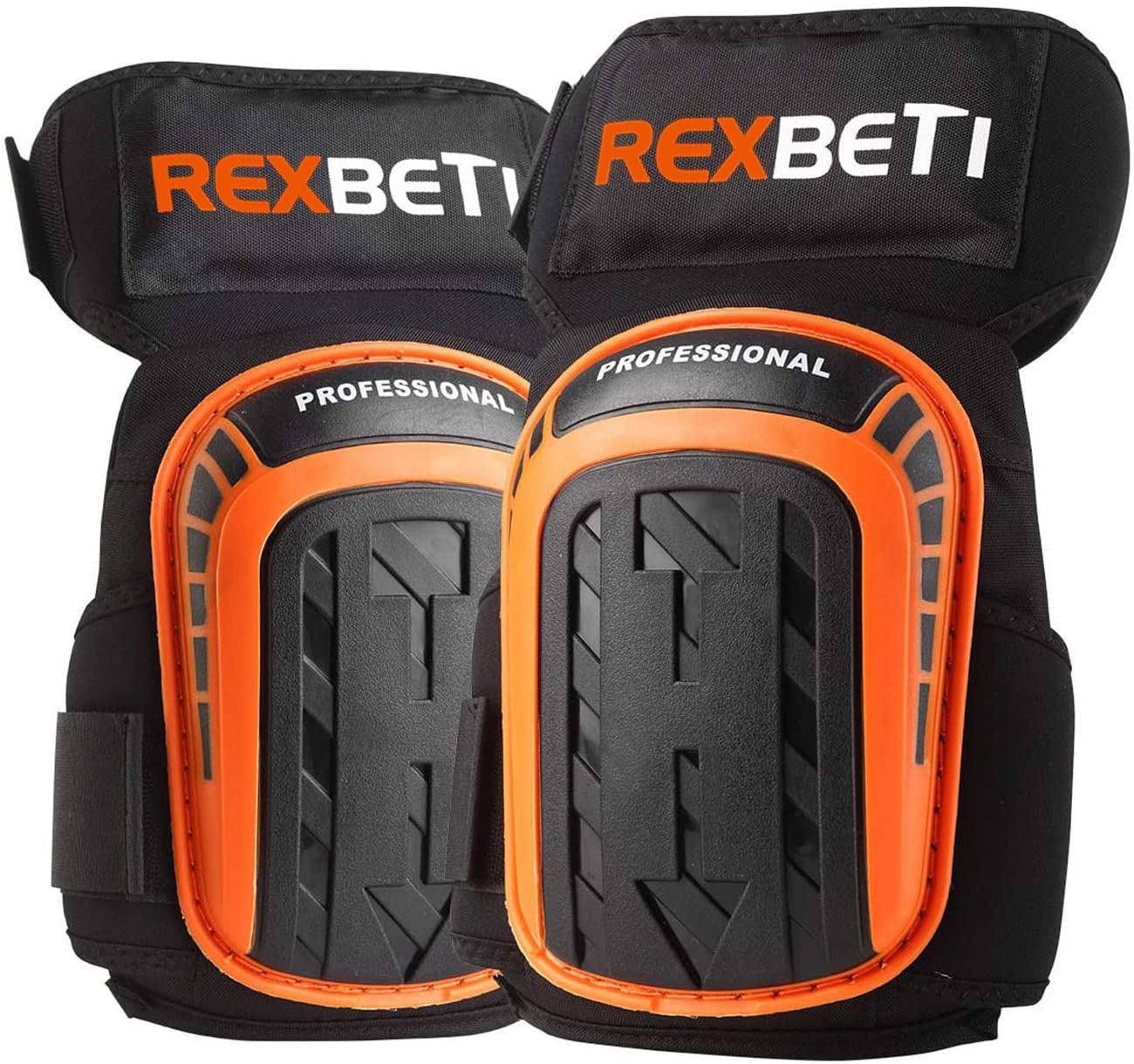 Knee Pads for Work, Construction Gel Knee Pads Tools by REXBETI, Heavy Duty Comfortable Anti-slip Foam Knee Pads for Cleaning Flooring and Garden, Strong Stretchable Straps, 1 Pair