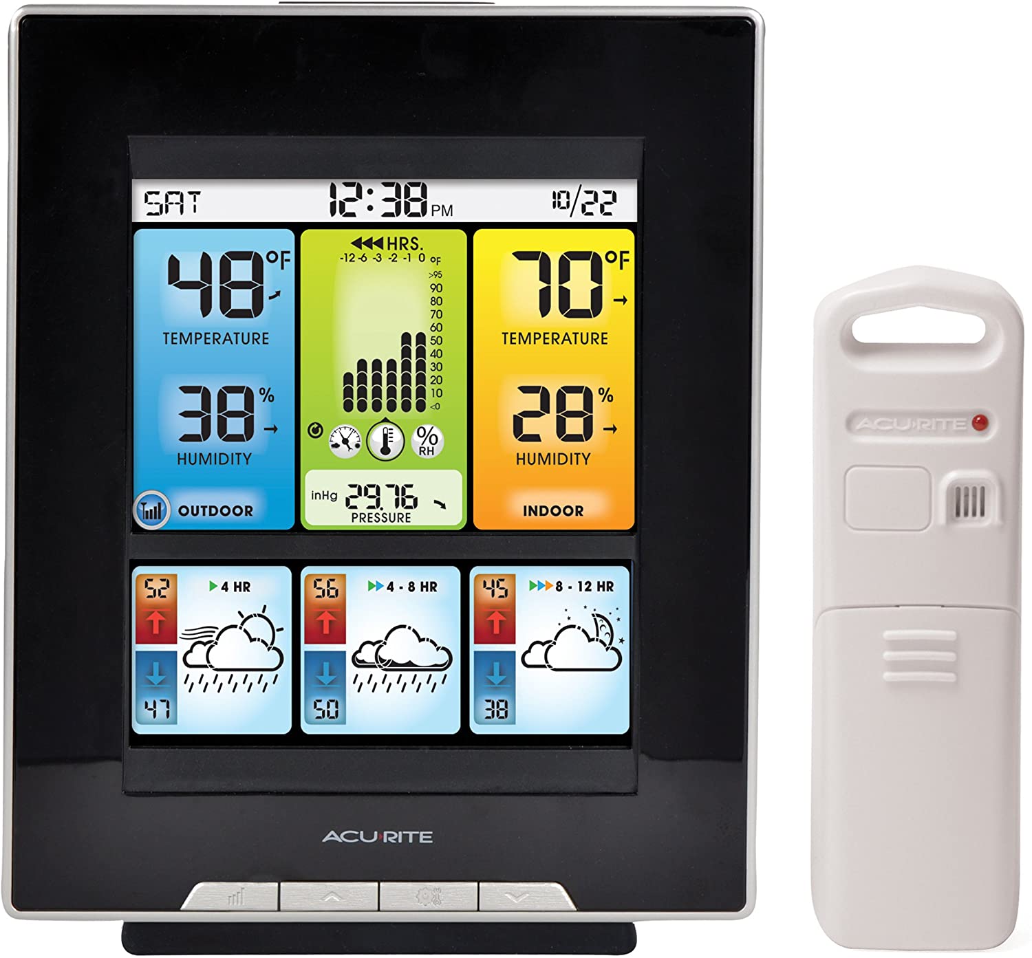 AcuRite 02007 Digital Home Weather Station with Morning Noon and Night Precision Forecast, Temperature and Humidity Gauge