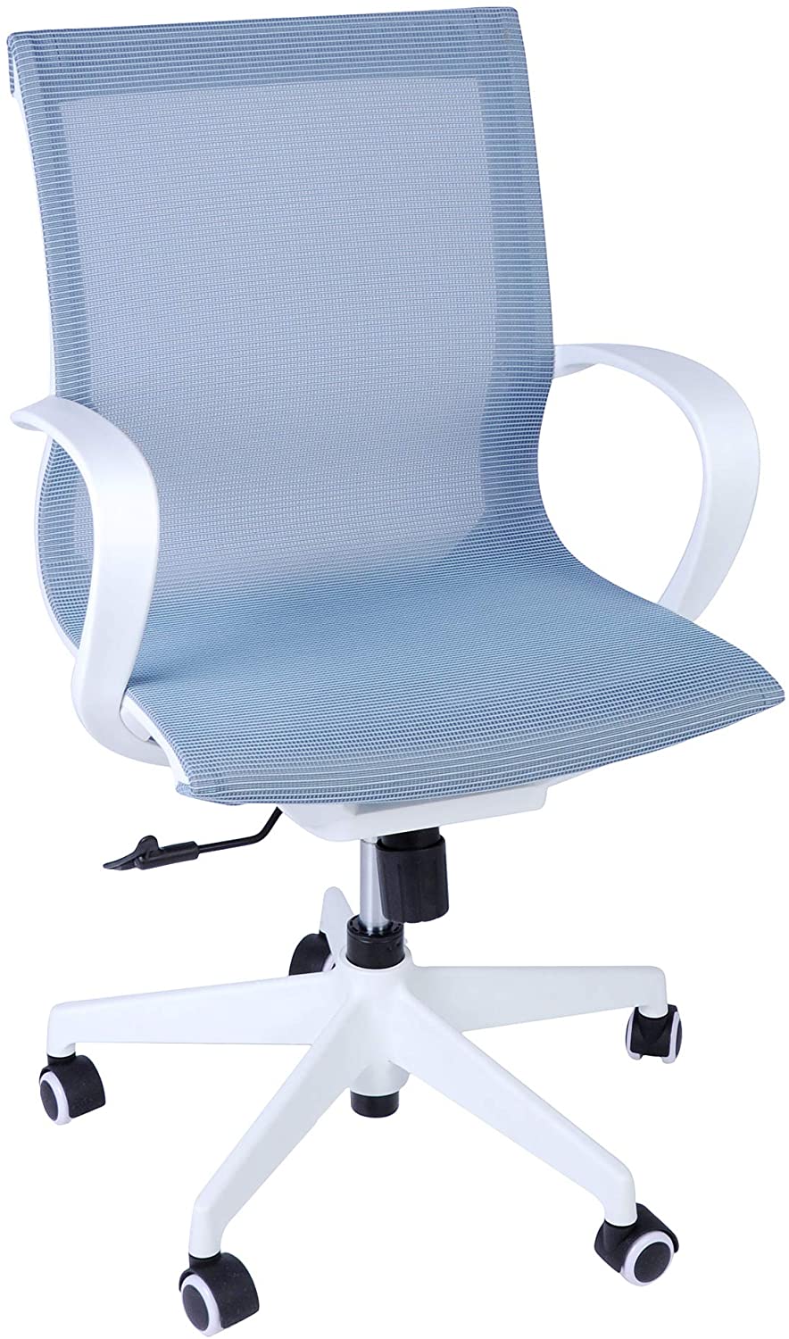 LUCKYERMORE Home Office Chair Swivel Task Chair 300Lb Capacity Heavy Duty Mesh Chair Breathable Back Seat Height Adjustable for Work Read Rest, Blue White