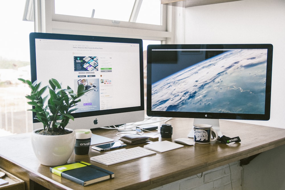 How deep should a desk be for 2 monitors?